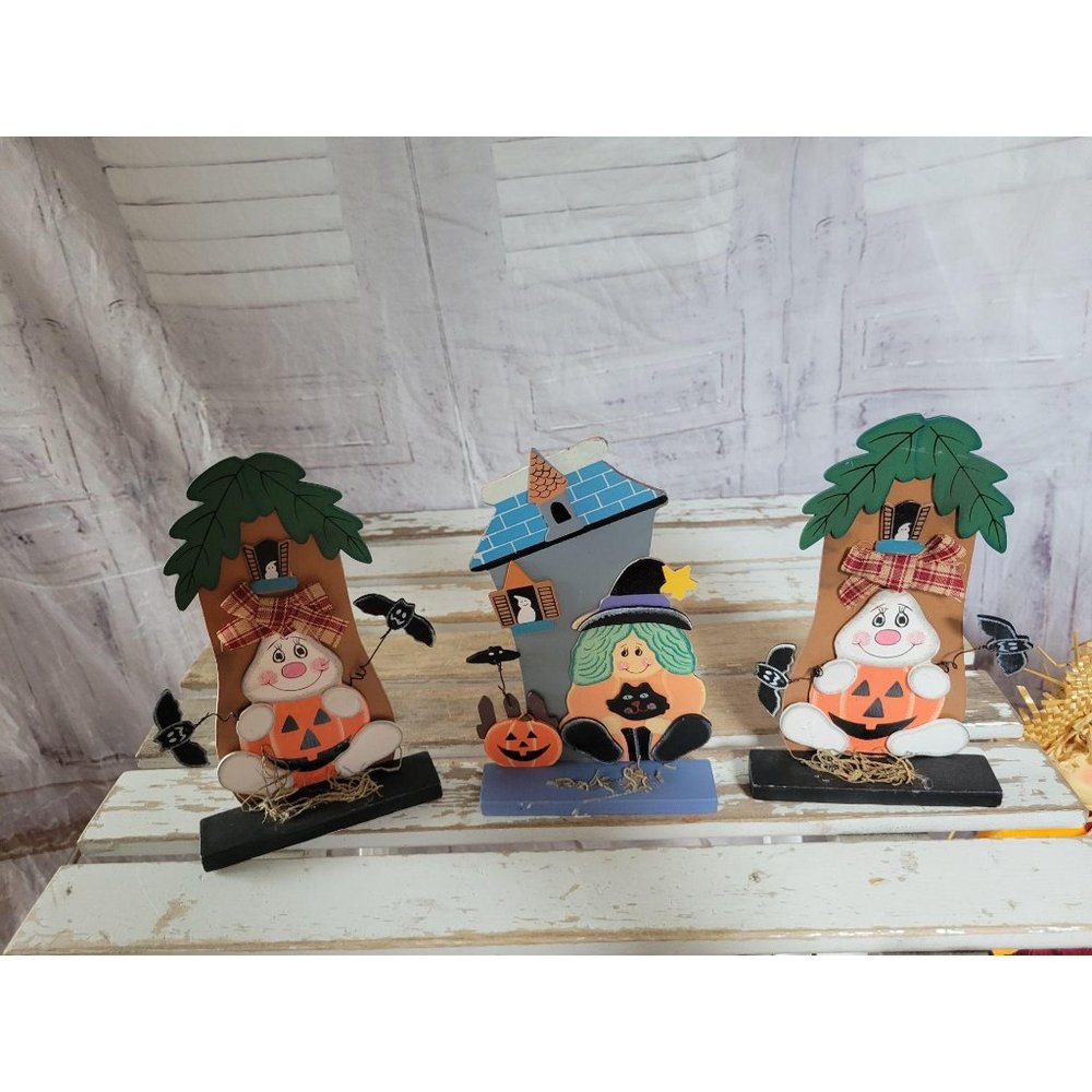 Magic creations witch ghost wooden‎ home decor hous